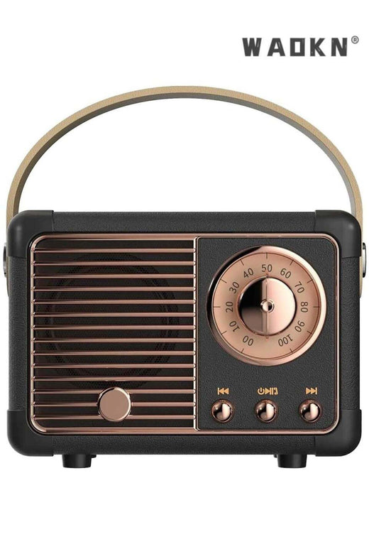WAOKN Retro Bluetooth Speaker, Vintage Decor, Wireless Portable Mini Bluetooth Speaker